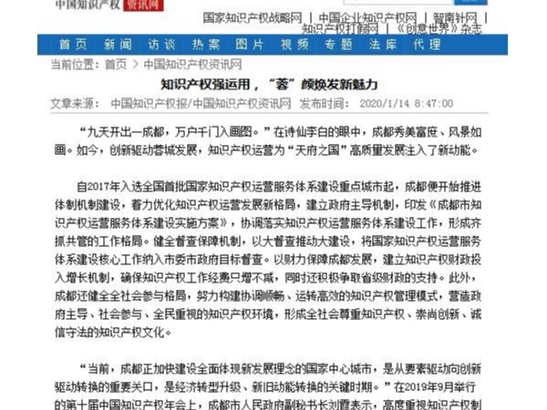 知识产权强运用，“蓉”颜焕发新魅力