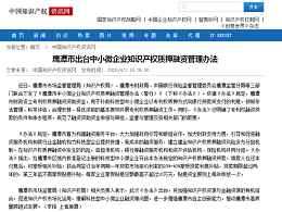 鹰潭市出台中小微企业知识产权质押融资管理办法